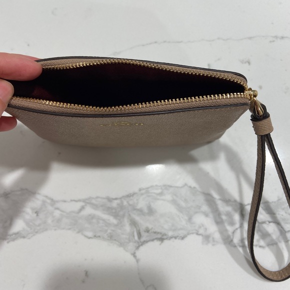 Coach Taupe Corner Zip Wristlet - Picture 5 of 5